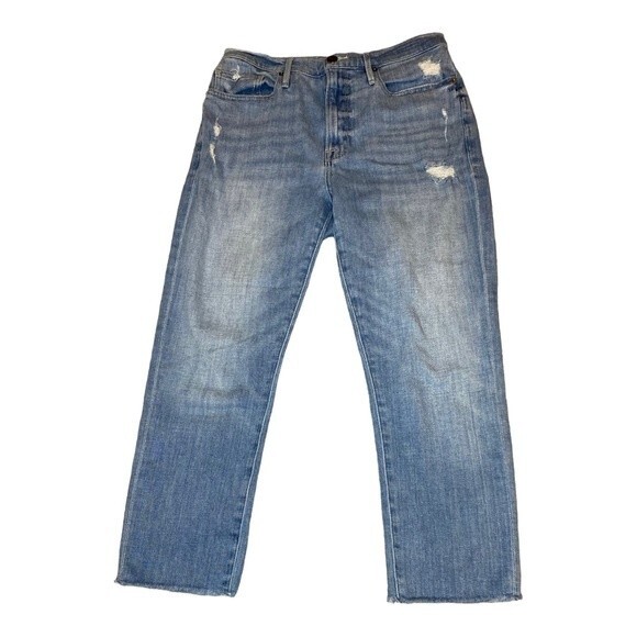 FRAME DENIM LE BEAU LOOSE FIT CROPPED JEANS in WALDEN ROCK, Size 27 - Picture 4 of 16